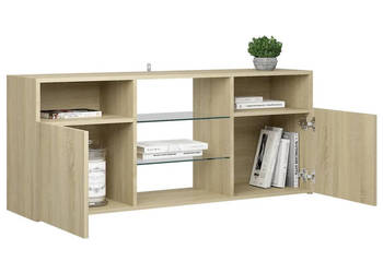 Szafka TV z oświetleniem LED dąb sonoma 120x30x50 cm WM-804304