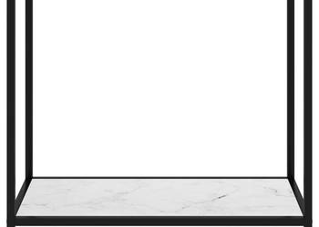 vidaXL Stolik konsolowy, biały, 80x35x75 cm, szkło hartowane(SKU:322833)