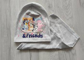 Czapka  Wiosenna Bluey Bingo z szalikiem typu komin