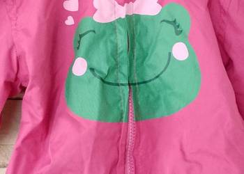 Kurtka wiatrówka 5.10.15 r.62 różowa z kapturem uszy żabka wiosenna