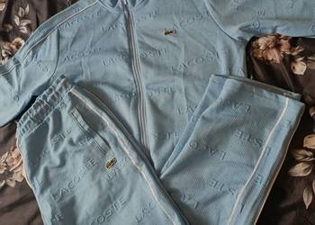 Komplet dresowy Lacoste Tracksuit - błękitny rozmiar L promocja