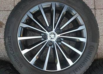 Oryginalne felgi Skoda Trinty 18 cali opony zimowe Kodiaq Karoq