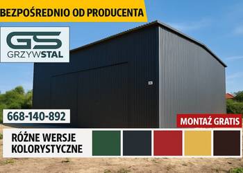Wysoki Garaż Grafitowy |Konstrukcja|Magazyn| Wiata | Hala – GRZYWSTAL