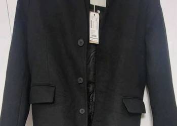 Płaszcz wełniany męski TOM TAILOR DENIM z kapturem rozm. M czarny