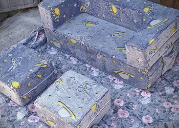 Sofa Dziecięca Składana 4Szt 100x100x20CM Z Klocków Piankowych 25D
