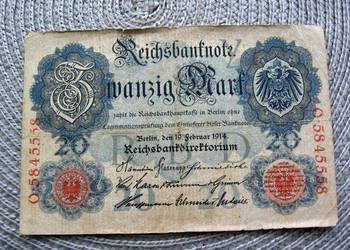 Niemcy 20 Reichsbanknot 1914r
