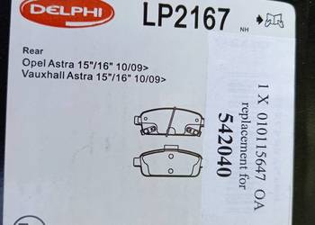 DELPHI KLOCKI HAMULCOWE TYŁ LP2167