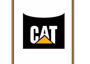 Naklejka na maskę koparka ładowarka CAT 428, 432