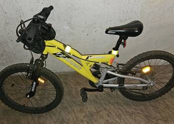 Rower górski Terrain 20" przerzutki, amortyzacja, przód i tył, licznik
