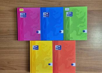 zestaw brulion A5 oxford soft touch 96 kartek linia 5 sztuk nowe mix