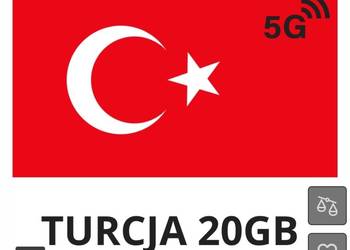 ESIM TURCJA 17GB