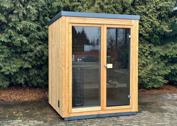 sauna ogrodowa - drewno abachi - wellnes - raty 0% - sterownik Wi-Fi