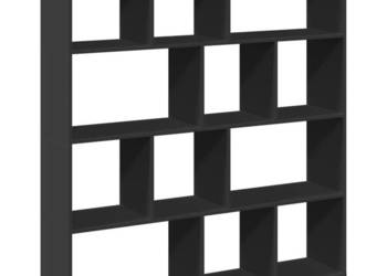 Regał czarny 132x29x1415 cm materiał drewnopochodny WM-3310308