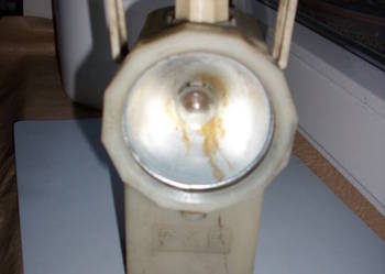 Zabytkowa, kolekcjonerska lampa,latarka PKP z PRL-u.