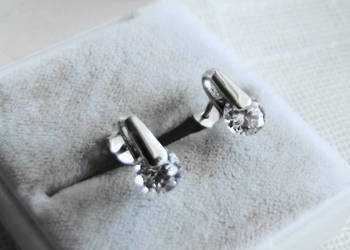 Kolczyki srebro 925 sztyfty z cyrkonią