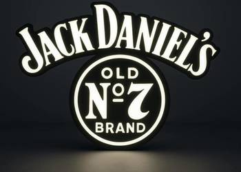 Wyjątkowa Lampka, Napis Jack Daniels Old No. 7