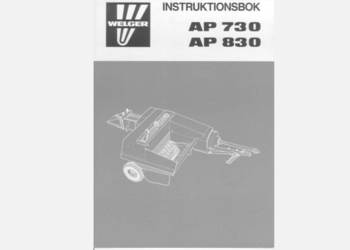 Welger AP730 AP830 intrukcja obsługi Welger AP730 AP830 intrukcja obsługi