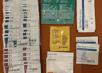 Gaziki do stomii zestaw 69 sztuk, Convatec, Coloplast, Dansac, Salts