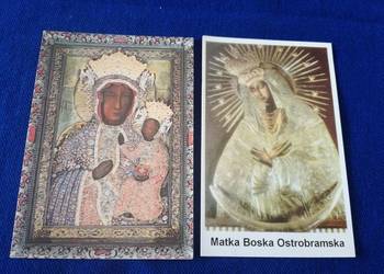 Matka Boska Jasnogórska,obrazki święte papierowe zestaw 2szt.