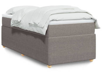 Łóżko kontynentalne z materacem taupe tkanina 90x190 cm WM-3285536