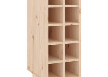 Szafka na wino czarny 23x34x61 cm lite drewno sosnowe WM-820971