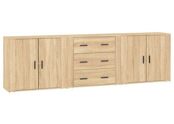 Szafki 3 szt. dąb sonoma materiał drewnopochodny WM-3185402