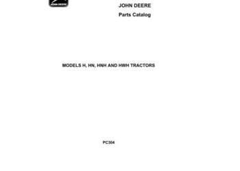 JOHN DEERE H,HN,HNH,HWH  katalog części