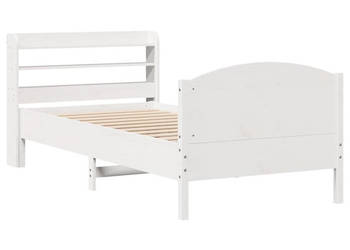 Rama łóżka bez materaca biała lite drewno sosnowe 90x200 cm WM-3306985