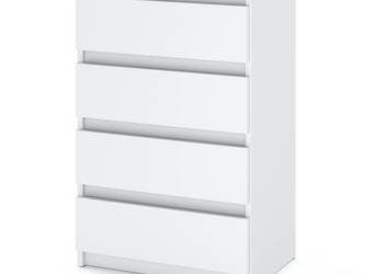 Komoda Biała Mat 4 Szuflady Nowoczesna Szafka Do Salonu 60cm Młodzieżowa