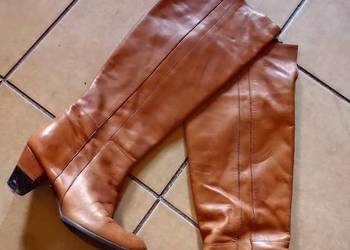 Made in spain kozaki z naturalnej miękkiej skóry 39