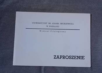Uniwersytet im. A. Mickiewicza, Poznań, zaproszenie na absolutorium,1983 r.