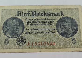 Banknot Niemcy 5 marek (K9)