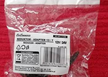 Przejściówka gniazda przyczepy 13/7 Reduktor, adapter do haka przyczepy.