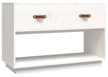 Szafka pod telewizor biała 90x40x60 cm lite drewno sosnowe WM-821523