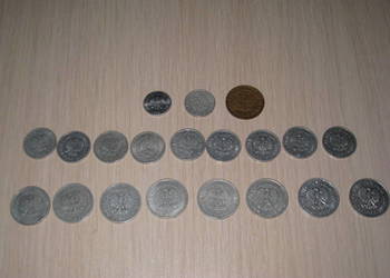 Monety z czasów PRL 1, 5, 10, 20, 50 gr. 1 zł. 2 zł.