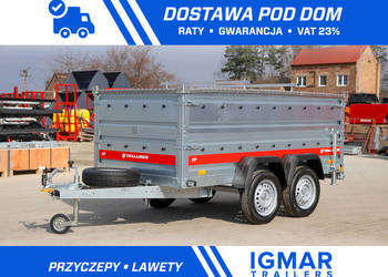 Przyczepa TEMARED ZIP 2612/2 264 x 126 cm dodatkowe burty pokrywa alu