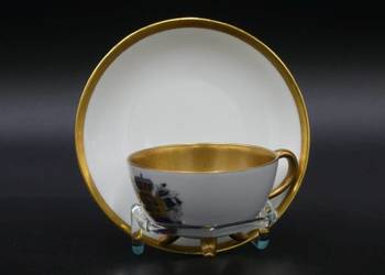 Złocony komplet do mokki Tułowice Tillowitz, niemal witrynowy, 1928 - 45