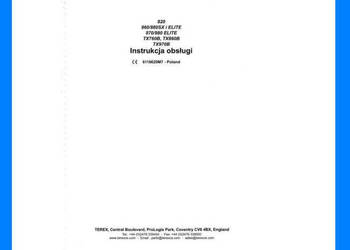 TEREX 820 860 880 SX Elite, 970, 980, Elite instrukcja DTR