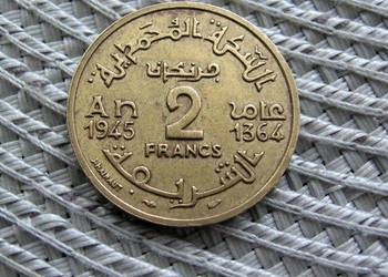 Maroko Francuskie 2 Franki 1945r