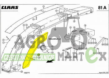 0000766353, 000766353, 00766353, 0766353, 766353 OSŁONA WYSYPU CLAAS