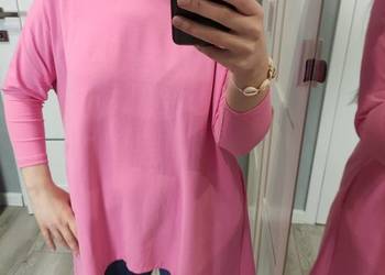 Bluzka damska tunika z kieszeniami różowa rozmiar uniwersalny Kesi