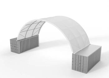 Zadaszenie kontenerowe 10x6m PVC 900g/m2