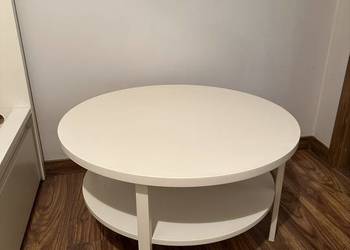 Stolik kawowy biały średnica 80 cm