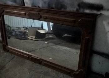 Duże lustro w dębowej frezowanej ramie 180 X 96