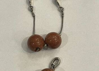 Zestaw srebrnej biżuterii z kamieniem słonecznym