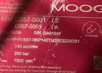 Moog HP - R18B7 - RKP140TM26E3Z00DS1 Pompa hydrauliczna