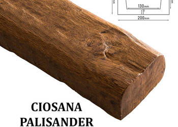 Belka Rustykalna Ciosana 20x13 cm Palisander