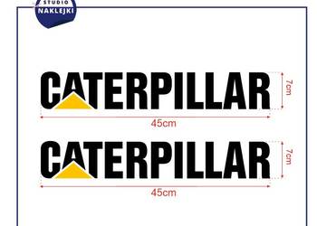Caterpillar CAT Naklejki Naklejka 45x7 2 szt Koparka Ładowar