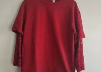 T-shirt z koronkowymi rękawami