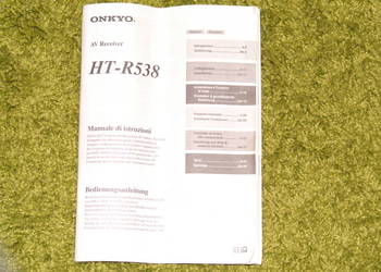 Amplituner ONKYO HT R538 - instrukcja obsługi